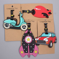 Travel Accessories Creative Luggage Tag Rockets Cute Silica Gel Suitcase ID Addres Holder Baggage Boarding Tags Portable Label