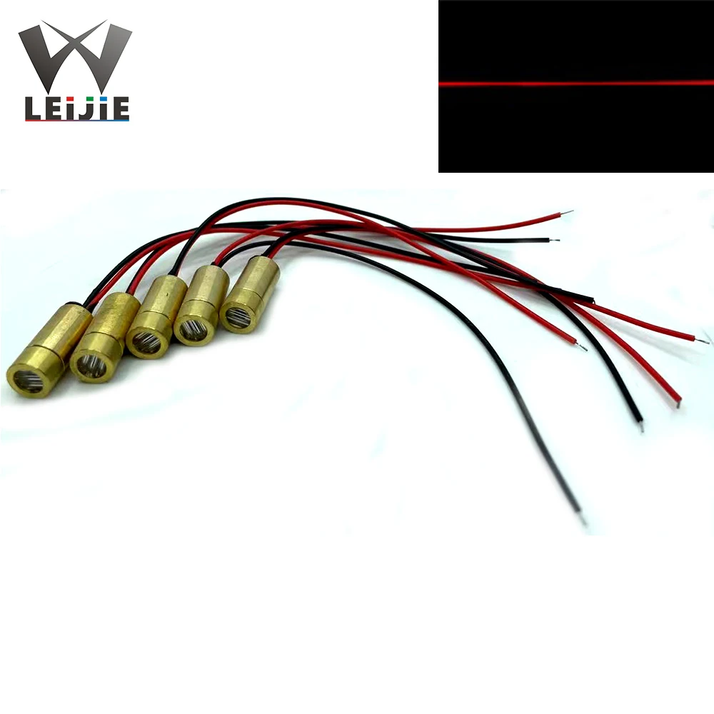 5pcs 5V 650nm 5mW 9mm Cross Line Dot 9*21mm Industrial MINI Red Locate Laser Head LD Module Laser Module Medical positioning