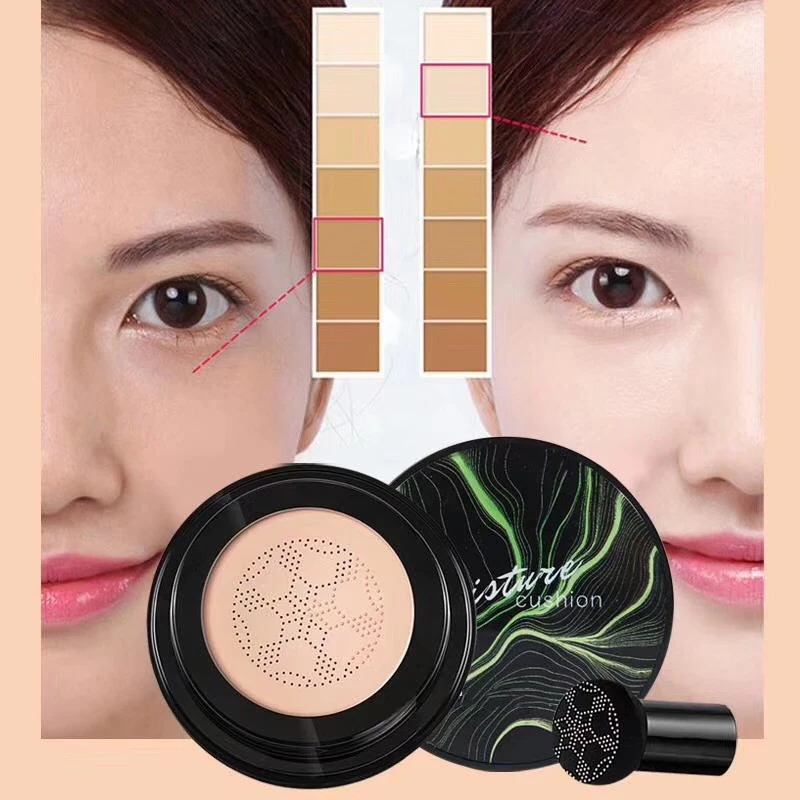 BB Air Cushion Foundation Mushroom Head CC Cream Concealer Whitening Makeup Cosmetics Waterproof Brighten Face Base Tone