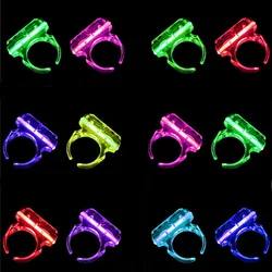 50pcs Fun Glow Stick Finger Ring Rings Bar Disco Night LED Party Toy Gift Cosplay Birthday navidad Wedding Festival