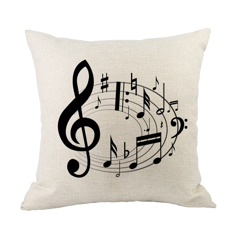 Creative Music Pillowcase Piano Guitar Throw Pillow Case Bed Sofa Home Decoration Living Room Decoration Throw Pillow cover