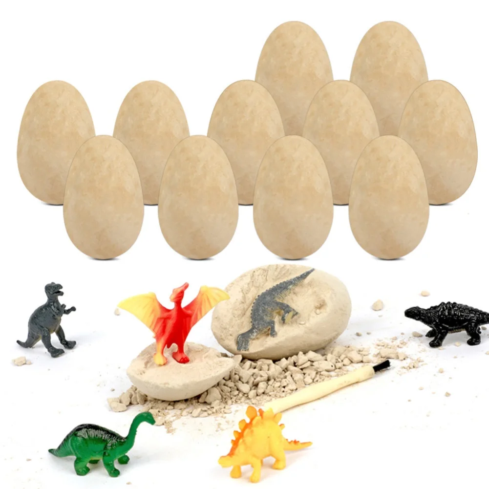 12Pcs Diy Dinosaurus Eieren Archeologische Opgraving Serie Model Leren Educatief Paleontolog Fossielen Geschenken Speelgoed Voor Kinderen