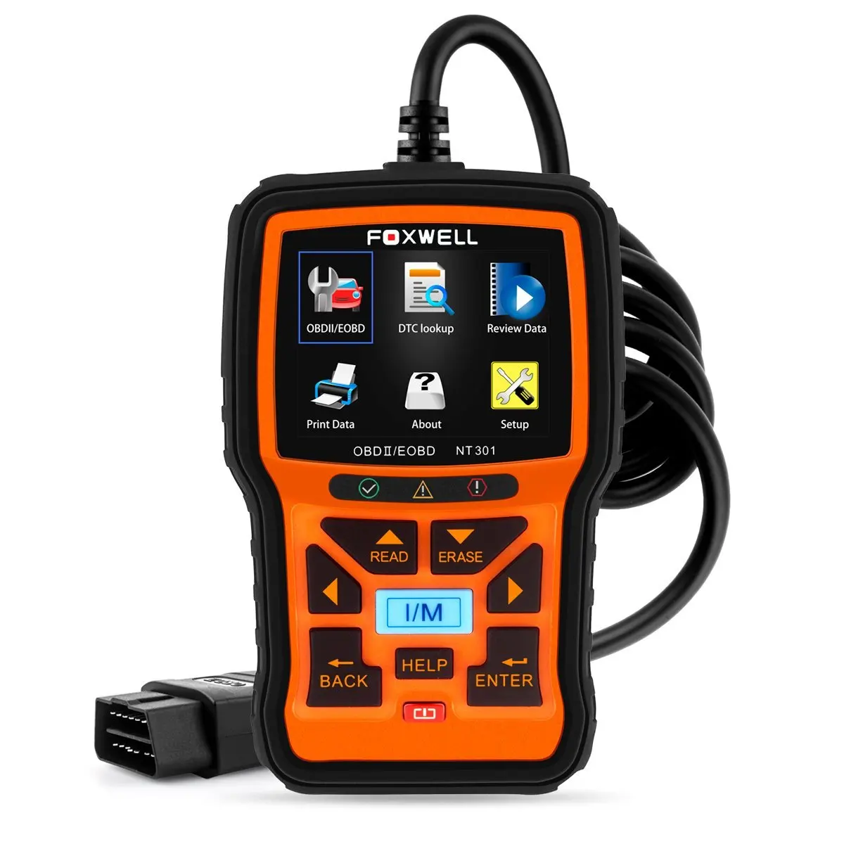 FOXWELL NT301 Scanner OBD2 Verifique o leitor código do motor Scanner automotivo em portugues brasil