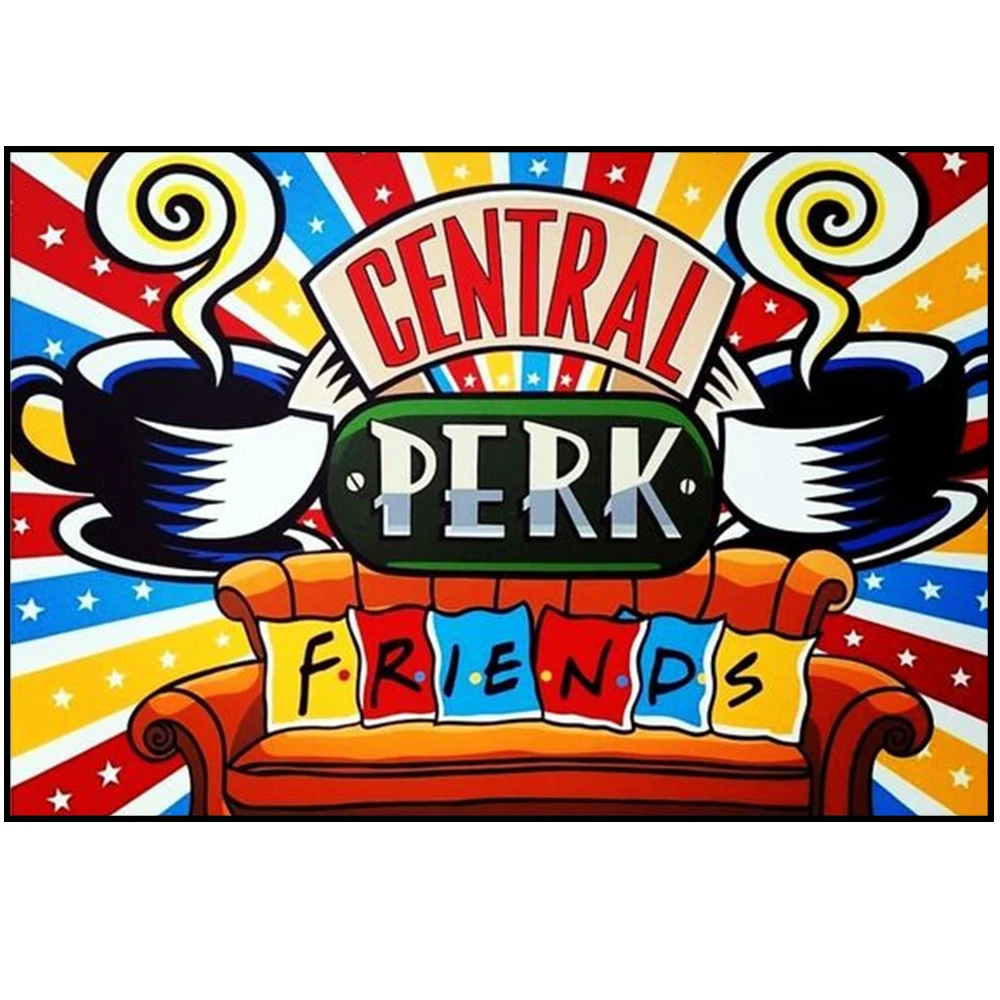 DIY 5D Diamond Painting Friends TV Show Central Perk Full Drill Embroidery Diamant Painting Mosaic Cross Stitch Home Wall FH167