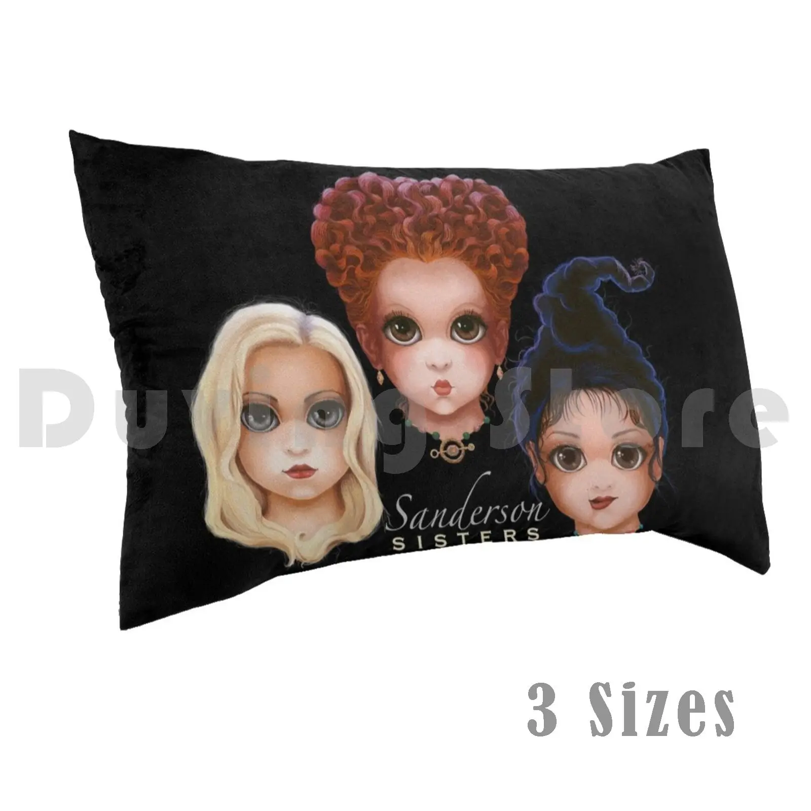 Sanderson Sisters ( Bitty Baddies ) Pillow Case Printed 50x75 Sanderson Sisters Sanderson Witches