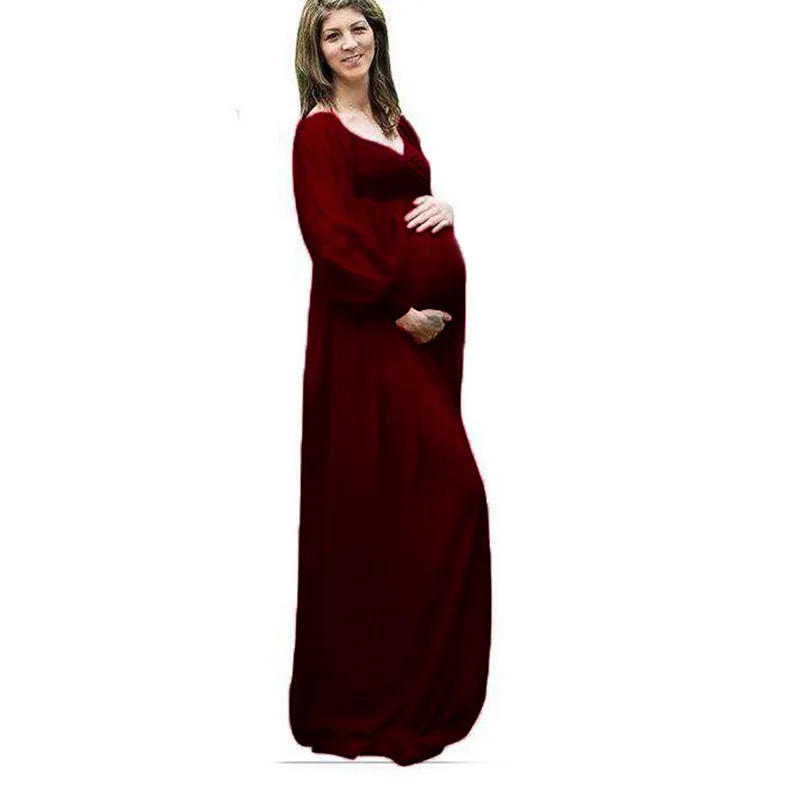 2024 Long Lace Maternity Photography Props Dresses Sexy Fancy Pregnancy Dress Photo Shoot Clothes For Pregnant Women Maxi Gown