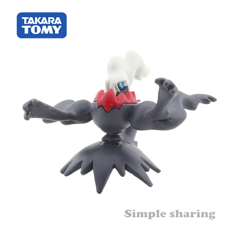 Takara Tomy Pocket Monsters Pokemon Moncolle MS-49 Darkrai Toy Mini Figure Mini Resin Anime Figure Toys For Collectible