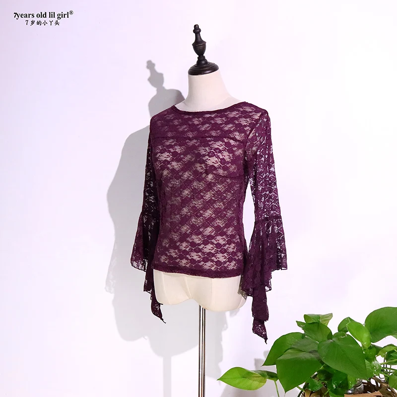 Lace Flamenco Dance Tops Square/Latin  Blouse For Women/Girl Pratice Spanish  HHH02