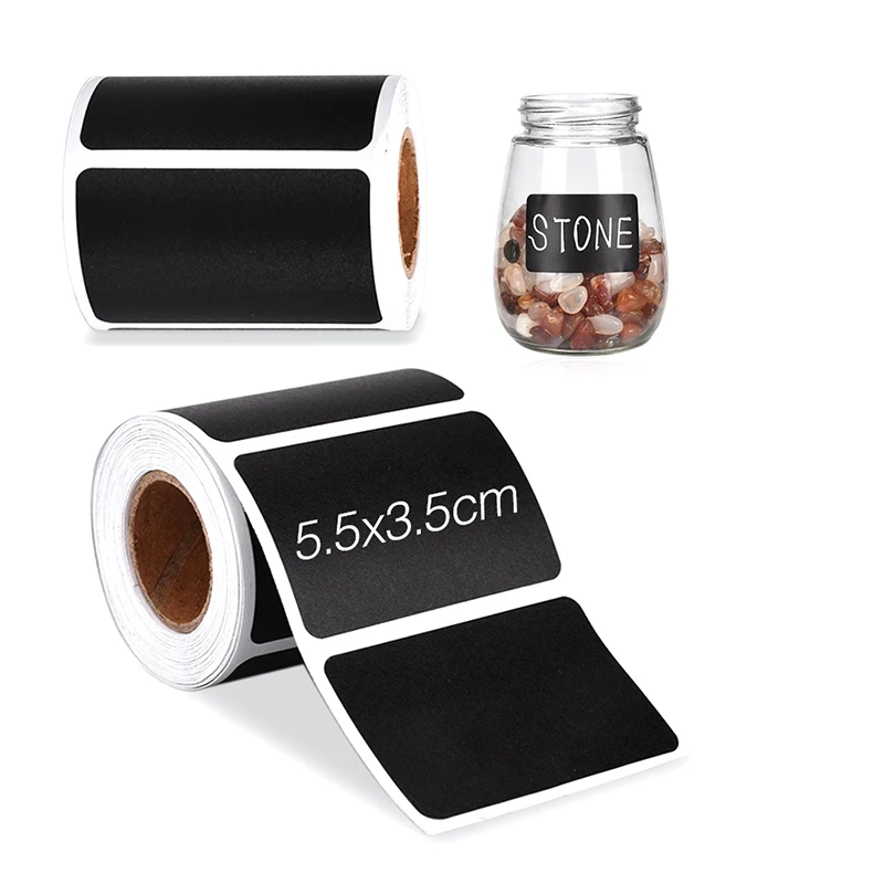 120Pcs  Waterproof Label Stickers Black Label Sealed Jar Storage Product Kitchen Sticker Blackboard Labels Stickers