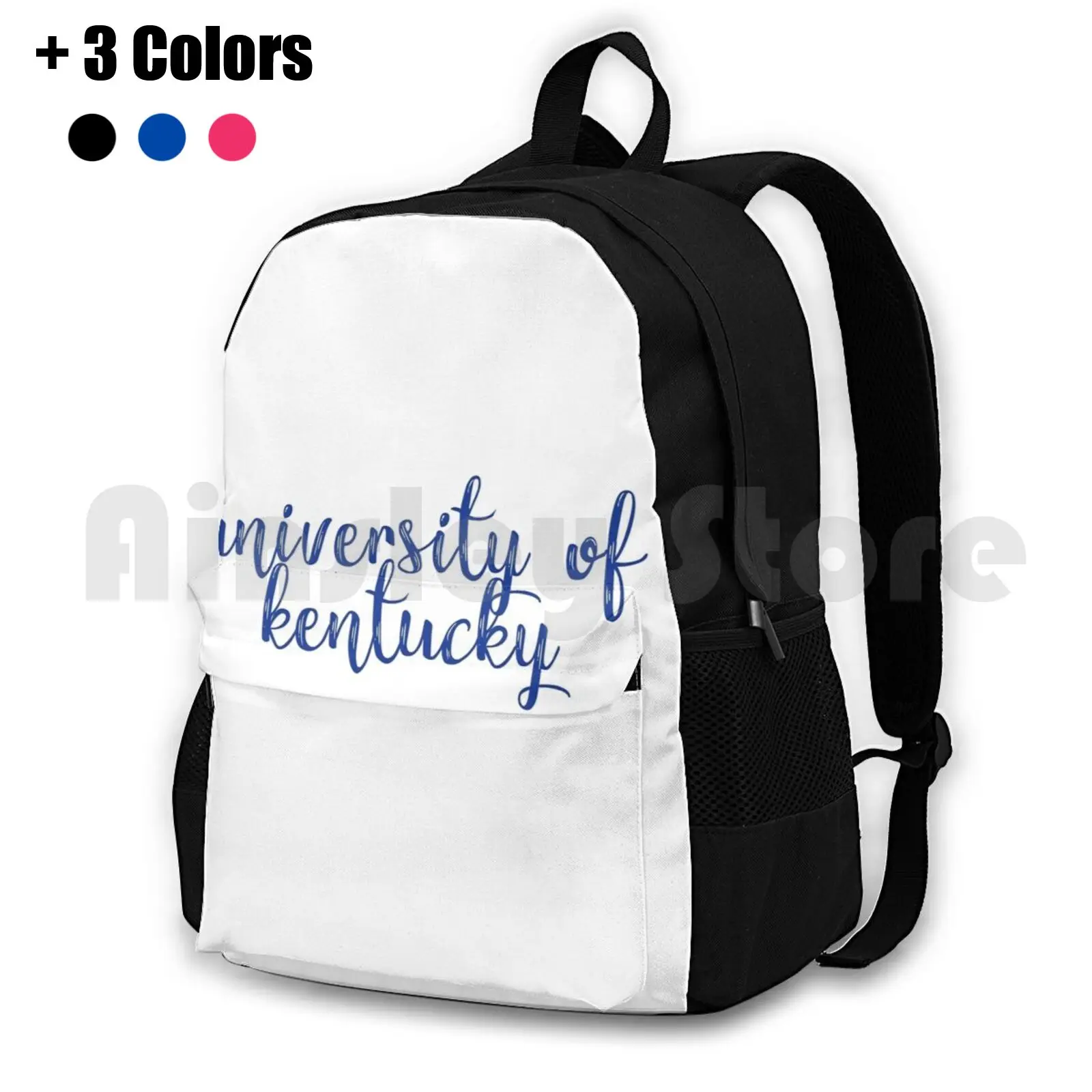 University Of Outdoor Hiking Backpack Waterproof Camping Travel College University Of Uk Wildcat Wildcats Sorority Blue White