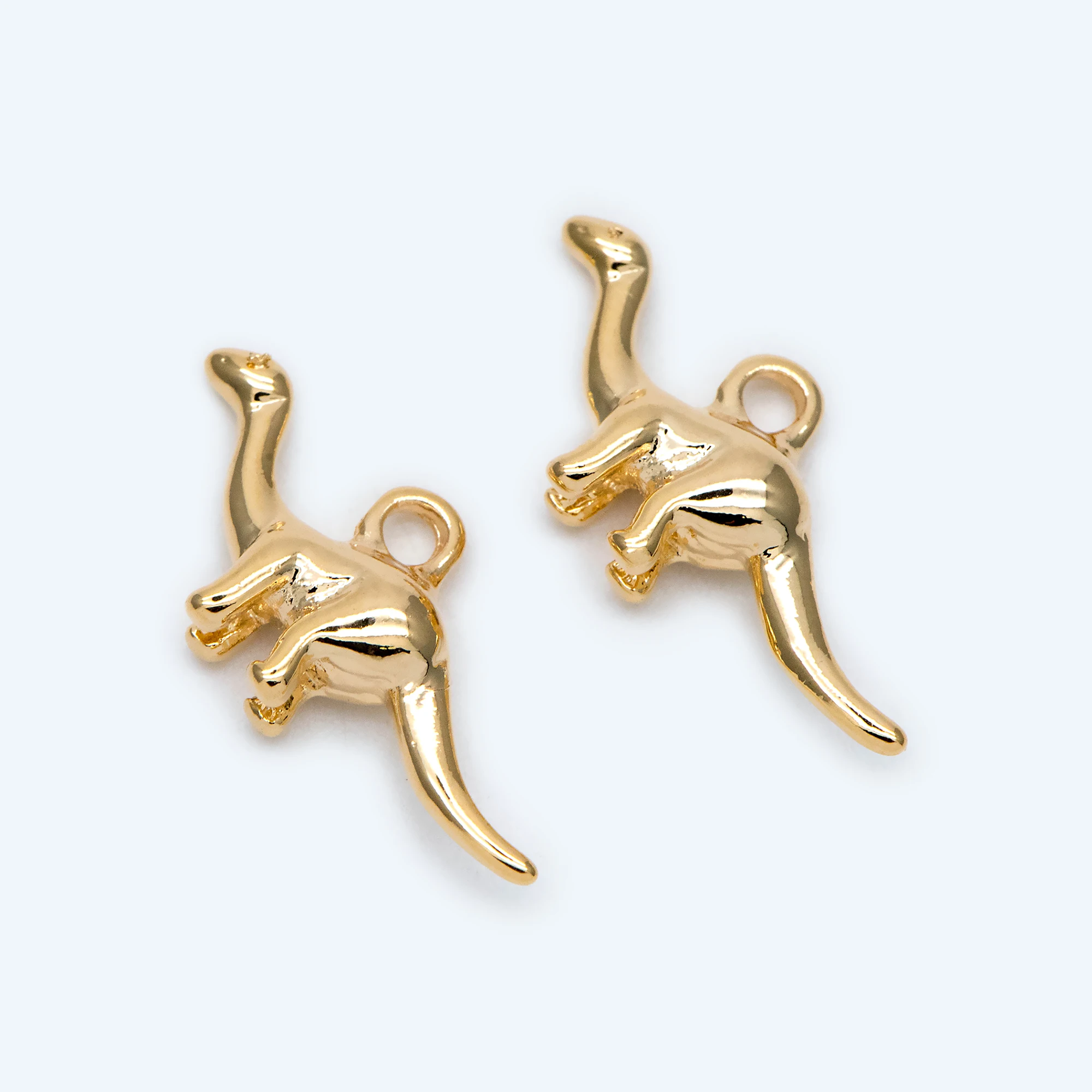 

10pcs Gold Dinosaur Charm 23x11mm, For Jewelry Making Diy Material Supplies Accessories (GB-1956)