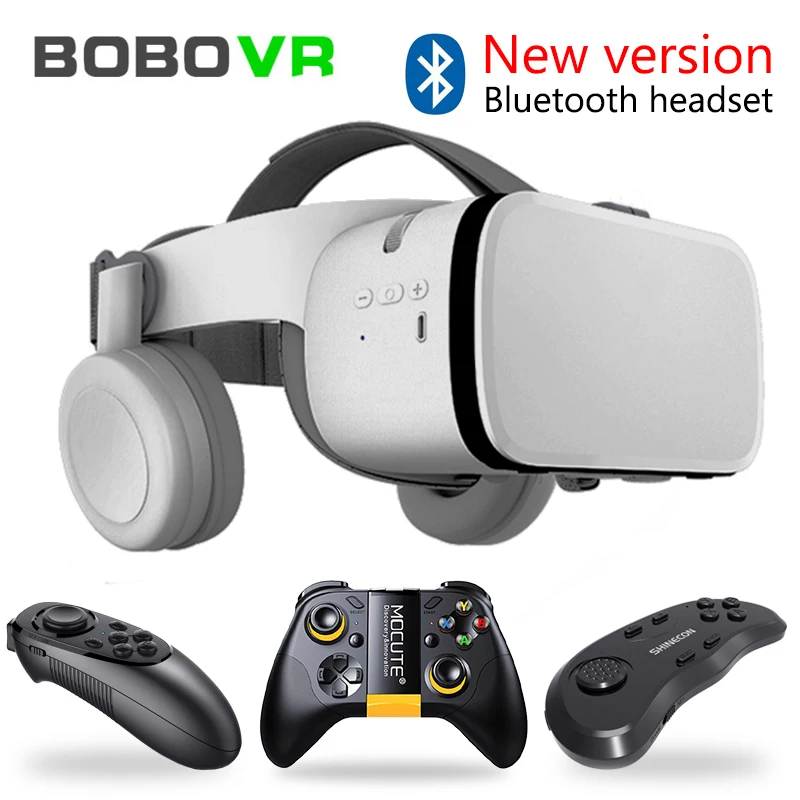 Newest Bobovr Z6 VR Glasses Wireless Bluetooth Headset Goggles Smartphone Remote Virtual Reality 3D Cardboard Box 4.7- 6.2 inch