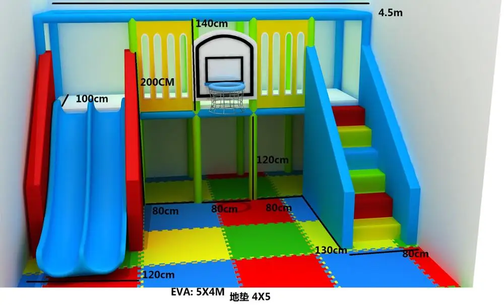 Custom-made CE Approved Mini Indoor Soft Playground HZ-20200603A