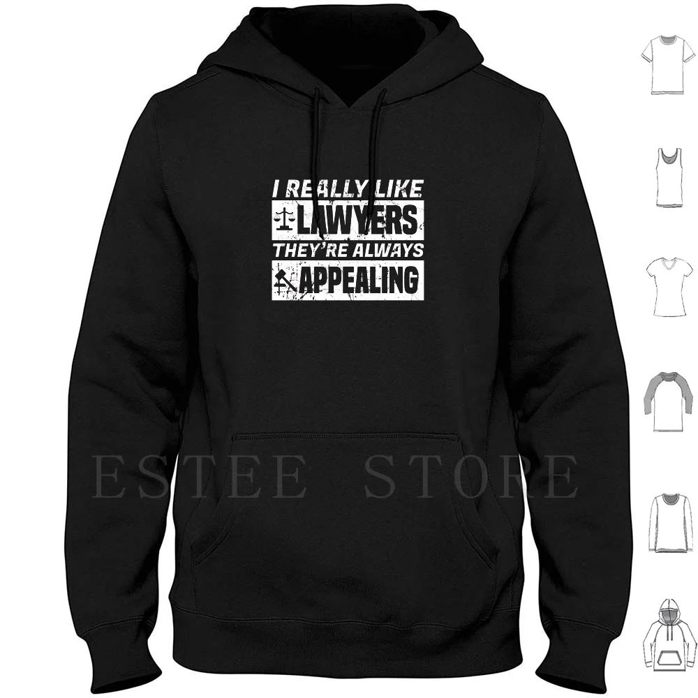 Lawyer Appealing Pun Funny Apparel Hoodies Long Sleeve Bar Exam Law School Litigator Attorney Pun Law Student Lawyer