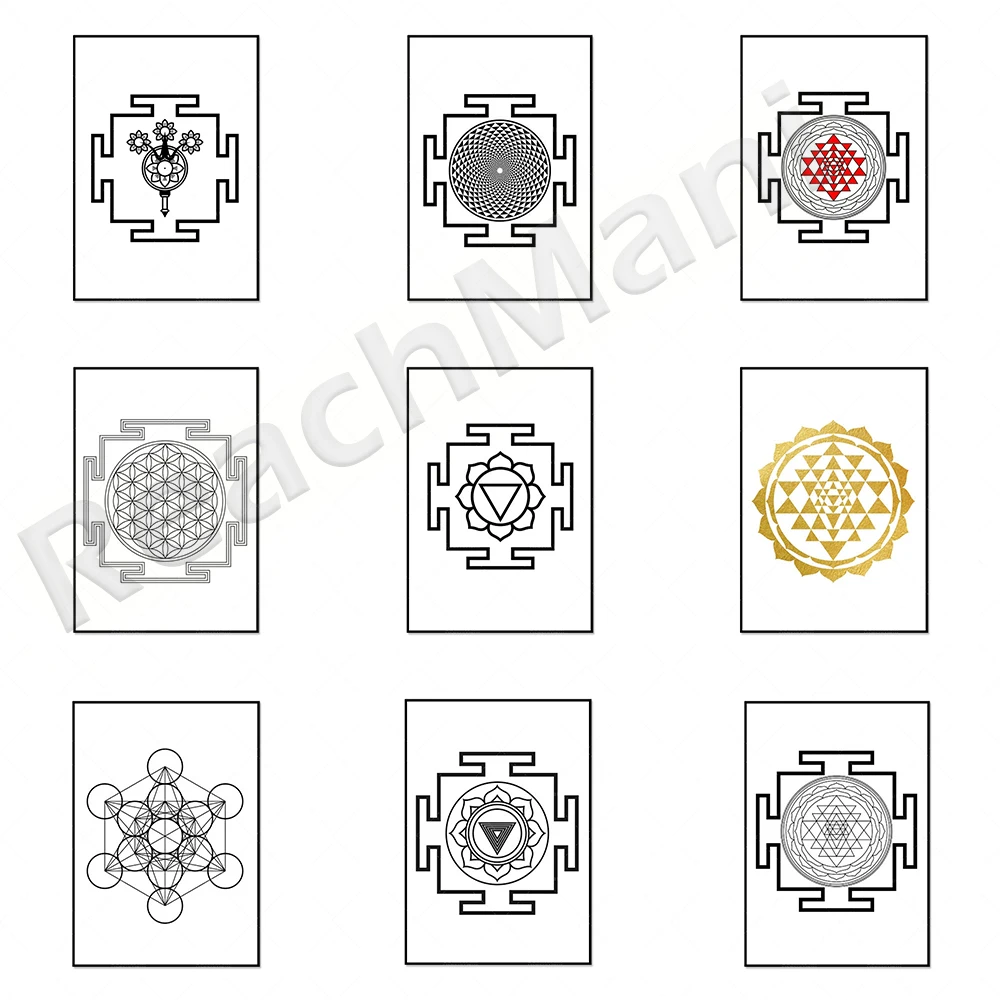 

Sri Yantra, Tripura Sundari posters, modern living room decoration canvas wall art prints Nordic home decoration painting gifts