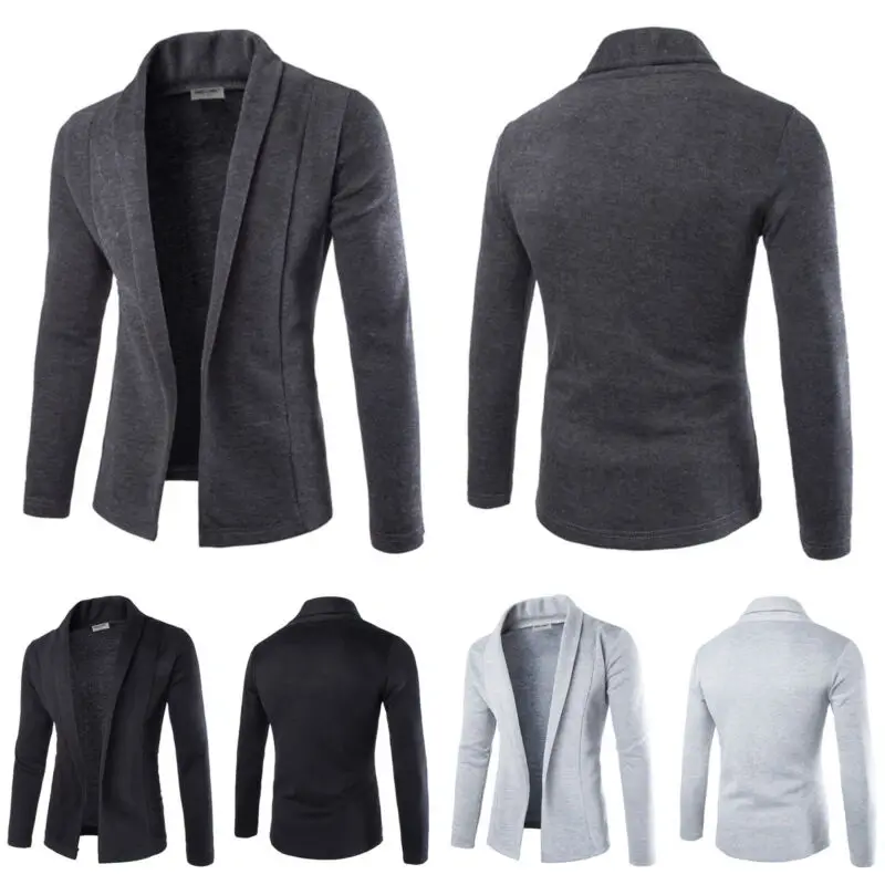 

Spring and Autumn Slim Fit V-Neck Knitted Cardigan Sweater Jacket Men