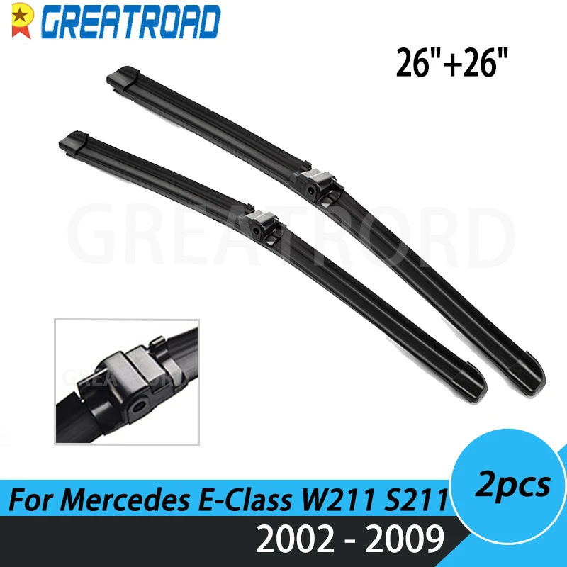 Wiper LHD & RHD Front Wiper Blades For Mercedes Benz E Class W211 S211 2002 - 2009 Windshield Windscreen Front Window 26