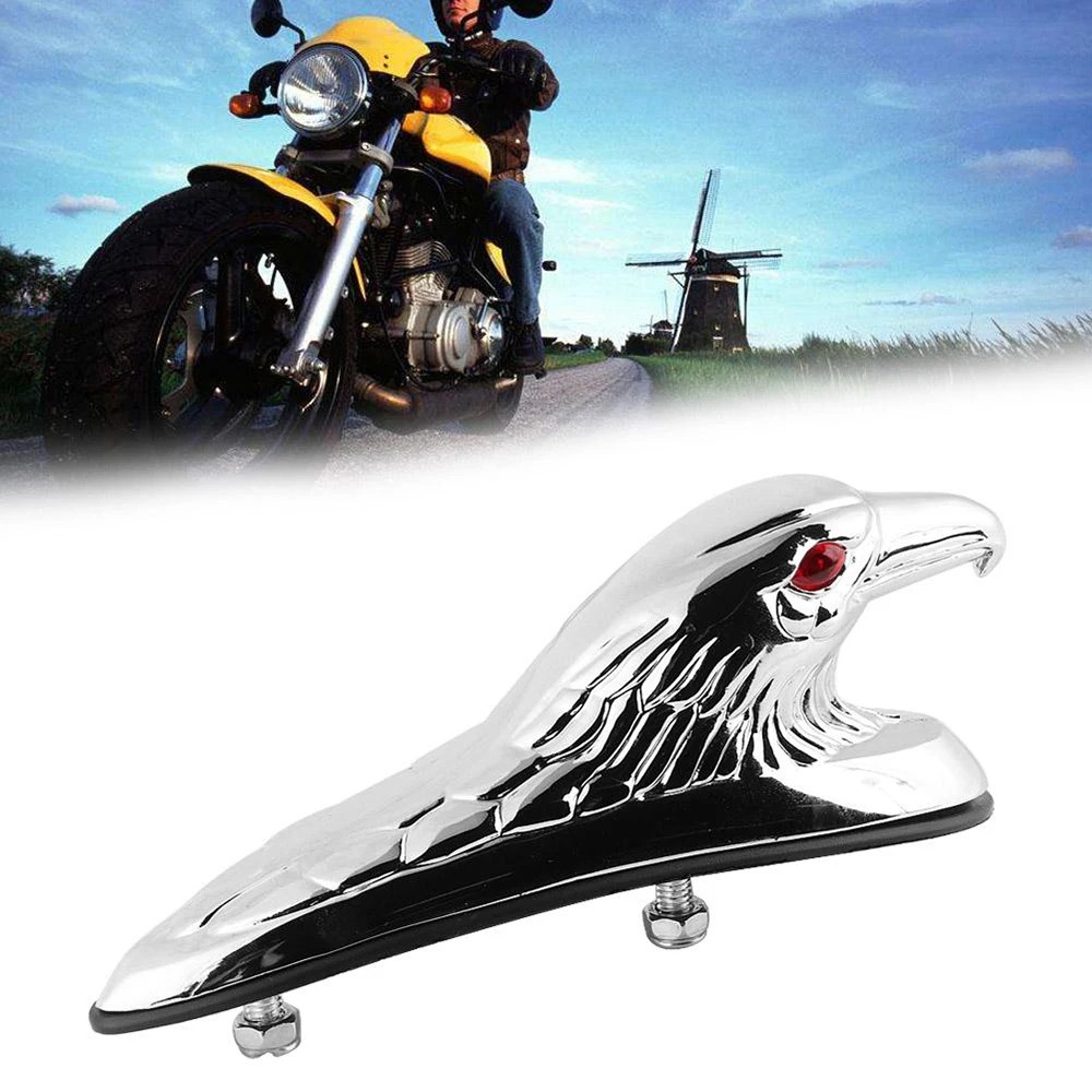 1 Set Motorcycle Front Fender Eagle Head Ornament Statue For Harley Honda Kawasaki Suzuki Motorbike Dirt Bike Bonnet Emblem