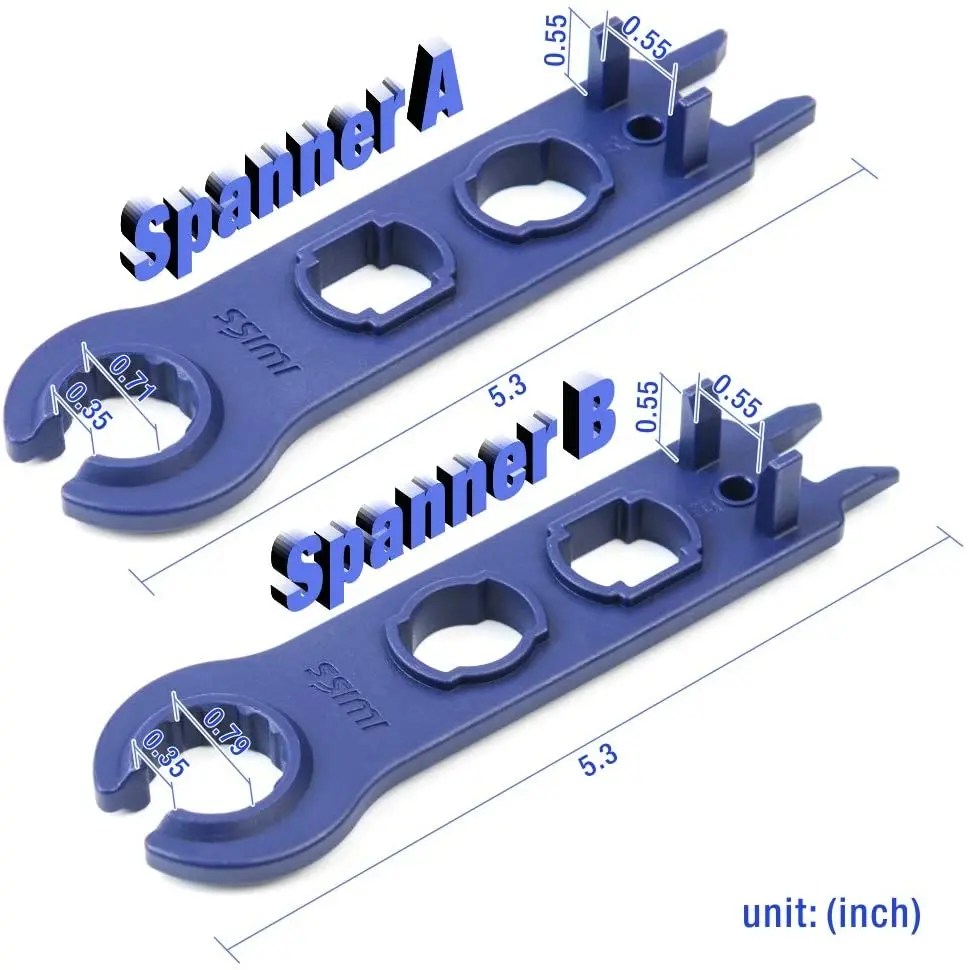 IWISS Metall Solar PV Stecker hand Werkzeug-schlüssel Komponente Pv Anschlüsse Kappe Spezielle Schlüssel Installation Werkzeug Diy Solar Spanner