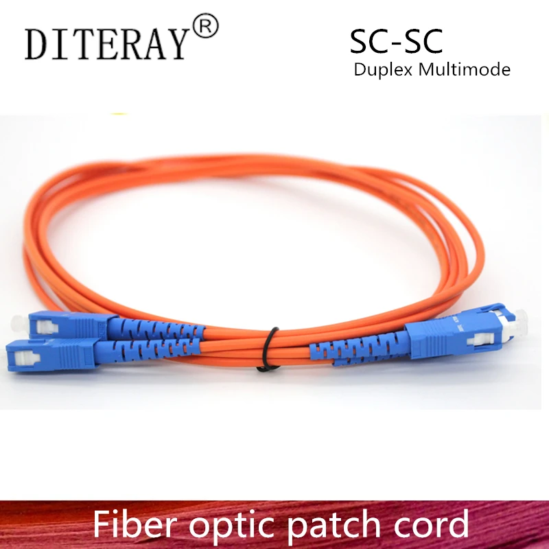 SC TO SC  Fiber Optic Patch Cord Cable SC-SC 3M Jumper Multi Mode Duplex 2.0mm 3.0mm Optical Fibra Optica FTTH