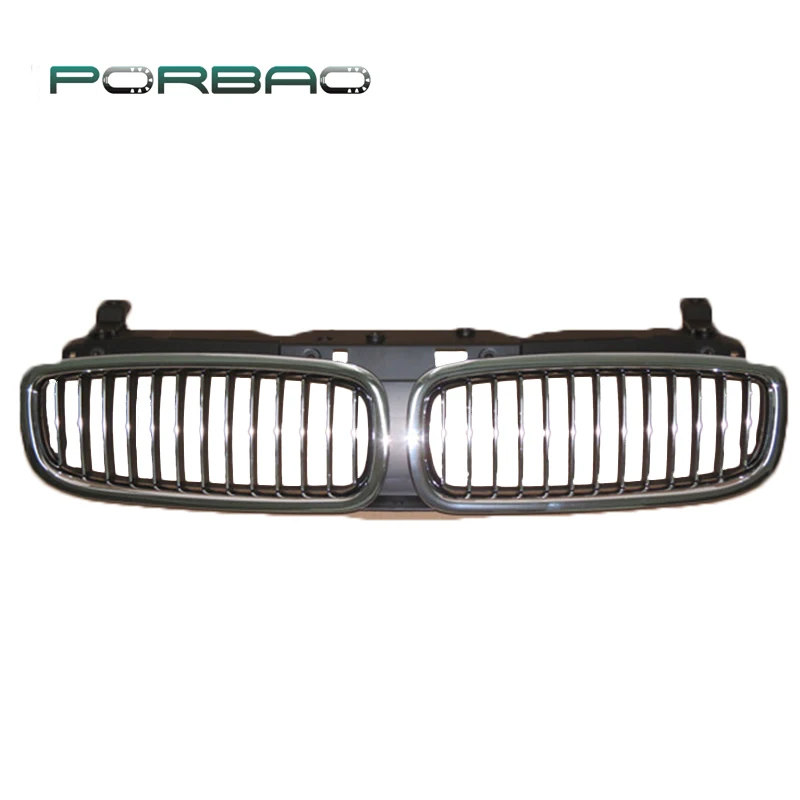 

PORBAO Car Racing Grills for BMW E66 2003 Front Hood Kidney Grille Bumper Parallel Bars bright black M color Grill