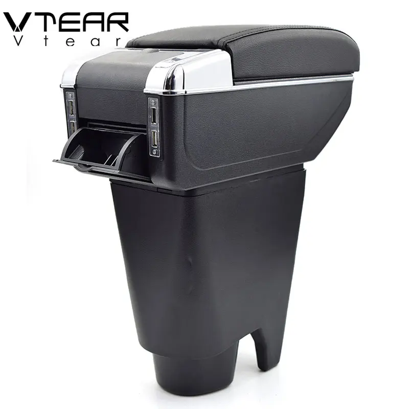 Vtear For Toyota Aygo BJ armrest arm rest leather storage box center censole interior parts accessories decoration car styling
