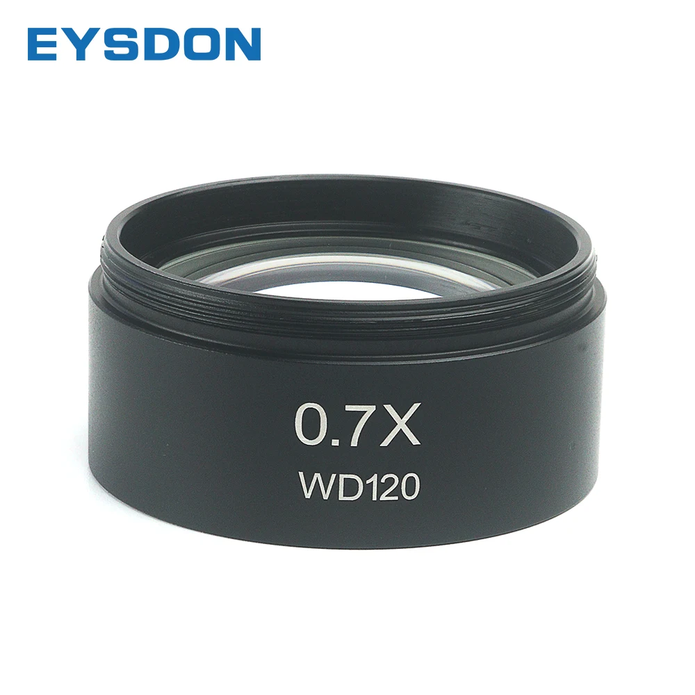 EYSDON 0.7X Auxiliary Objective Lens M48 Threads Microscope Barlow Eyepiece Reducer Ocular for Zoom Stereo Microscopic