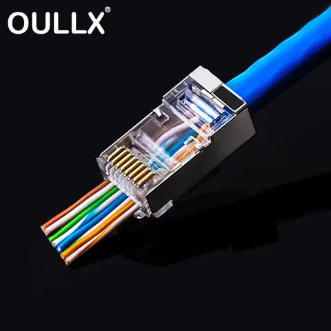 6U RJ45 Cat6 Ethernet Connector Gold Plated OULLX