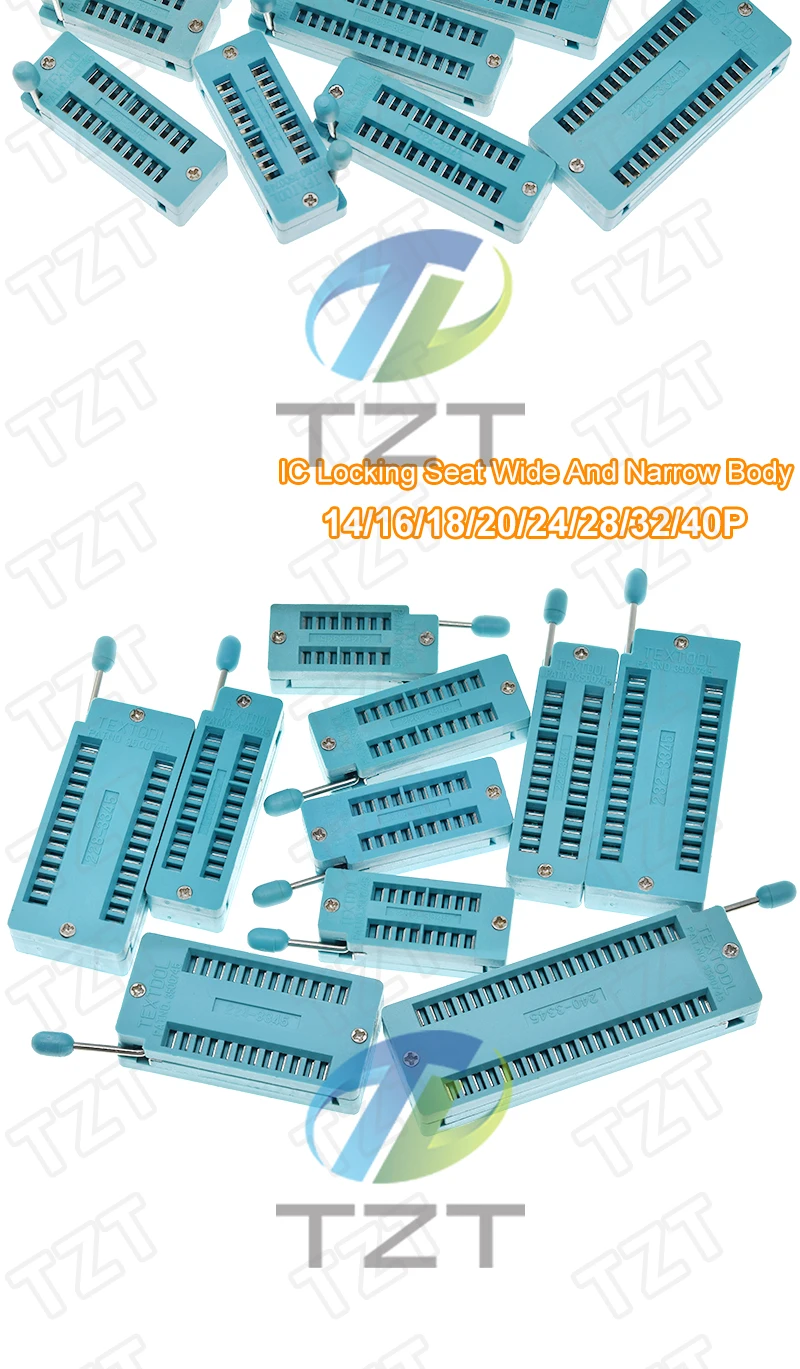 1/3PCS 4 16 18 20 24 28 32 40 P Pin 2,54 MM Grüne Universal-ZIF-Buchse Test-Löttyp Verriegelungsbuchse ZIF-Buchse TZT – Detail 9