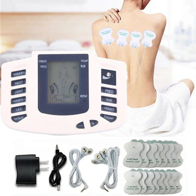 

TENS EMS Muscle Stimulator for Pain Relief Therapy Meridian Physiotherapy Electronic Pulse Massager With 16 Electrodes Pads