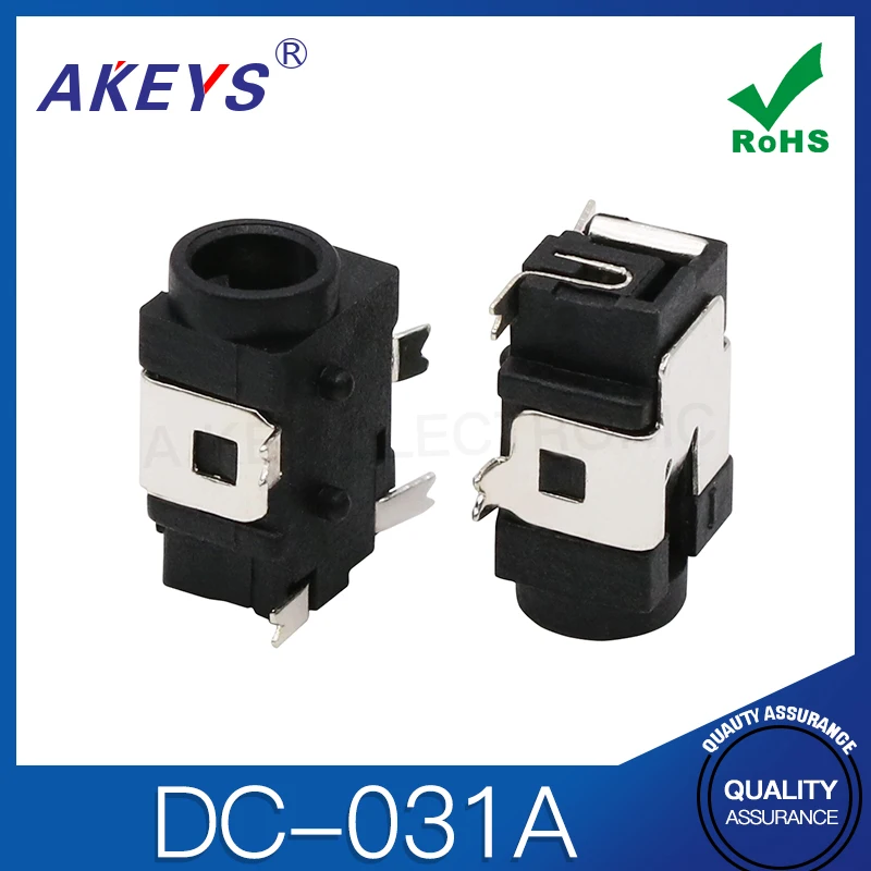 DC-031A 4 PINS DC power jack audio jack parts connector 3.7mm audio jack with 2 fixed feet