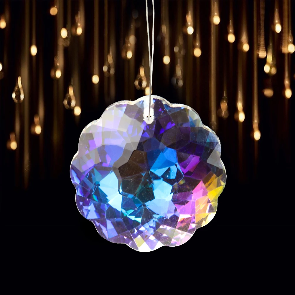 Hanging Crystal AB Color Mandala Prism Suncatchers Chandelier Parts Rainbow Crystal Pendant Accessories DIY Home Wedding Decor