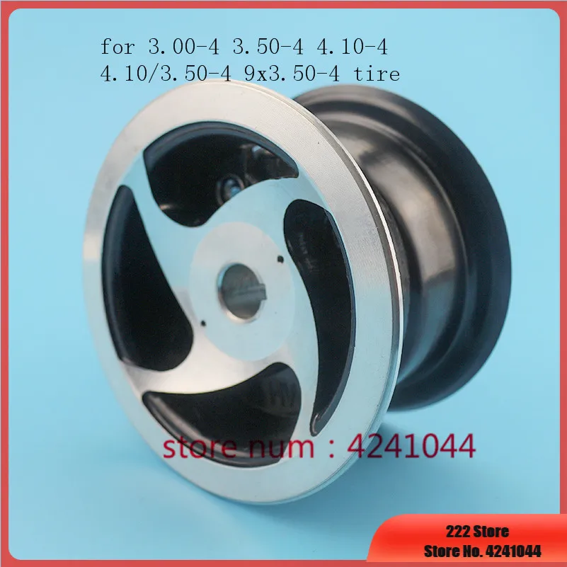 3.00-4 3.50-4  4.10-4 4.10/3.50-4 9x3.50-4 tyre tire use 4 inch alloy wheel rim Keyway hub for Gas scooter bike motorcycle