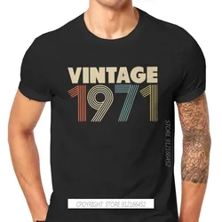 Camiseta de tela del 50 ° aniversario para hombres, camisa de Color Vintage elegante, de gran tamaño, nuevo diseño, gran oferta, 1971