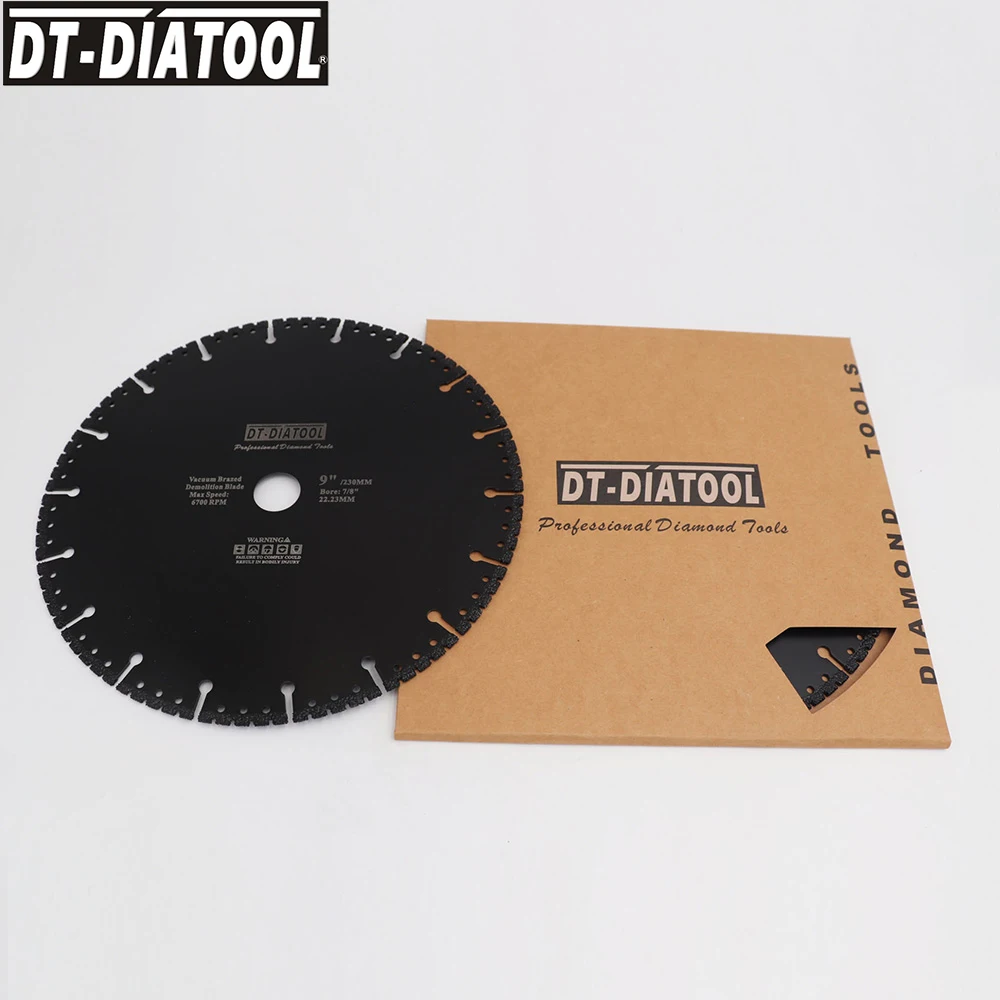 DT-DIATOOL 1Pc 9 "/230มม.อเนกประสงค์ตัดเพชรรื้อถอนDiscสำหรับคอนกรีตเสริมเหล็กsaw Blade