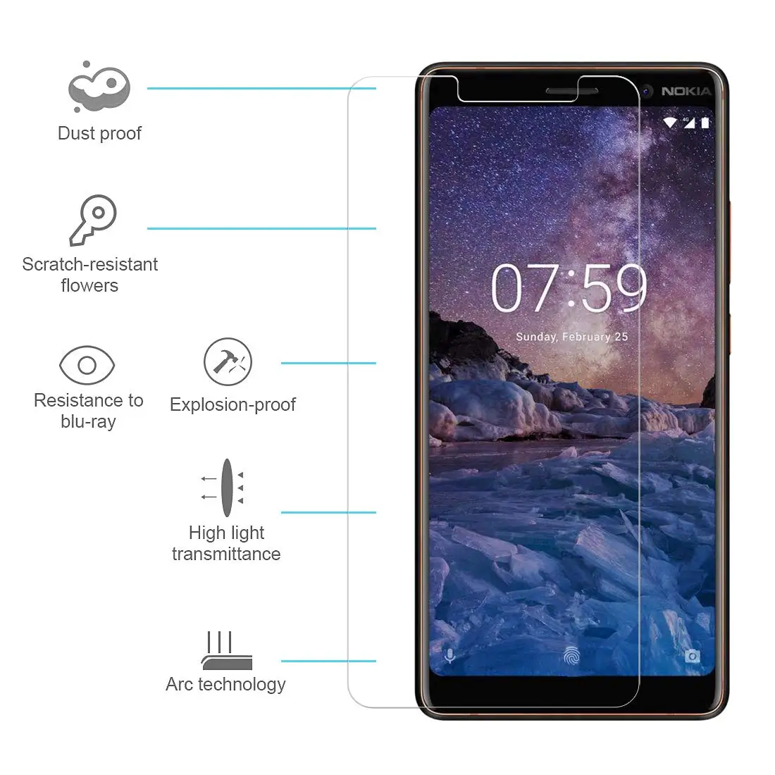 Tempered Glass For Nokia 3.1 plus Screen Protector 9H Toughened Glass Phone For Nokia 3.1plus Protective Film