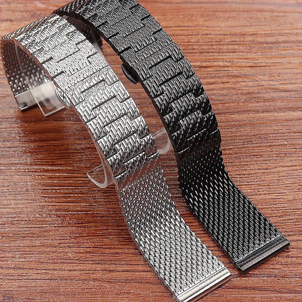 Shark Mesh Steel Strap 22mm Mechanical Watch 316L Stainless Steel 22mm Watch Band Automatic Replacement 22mm Steel Strap for Men