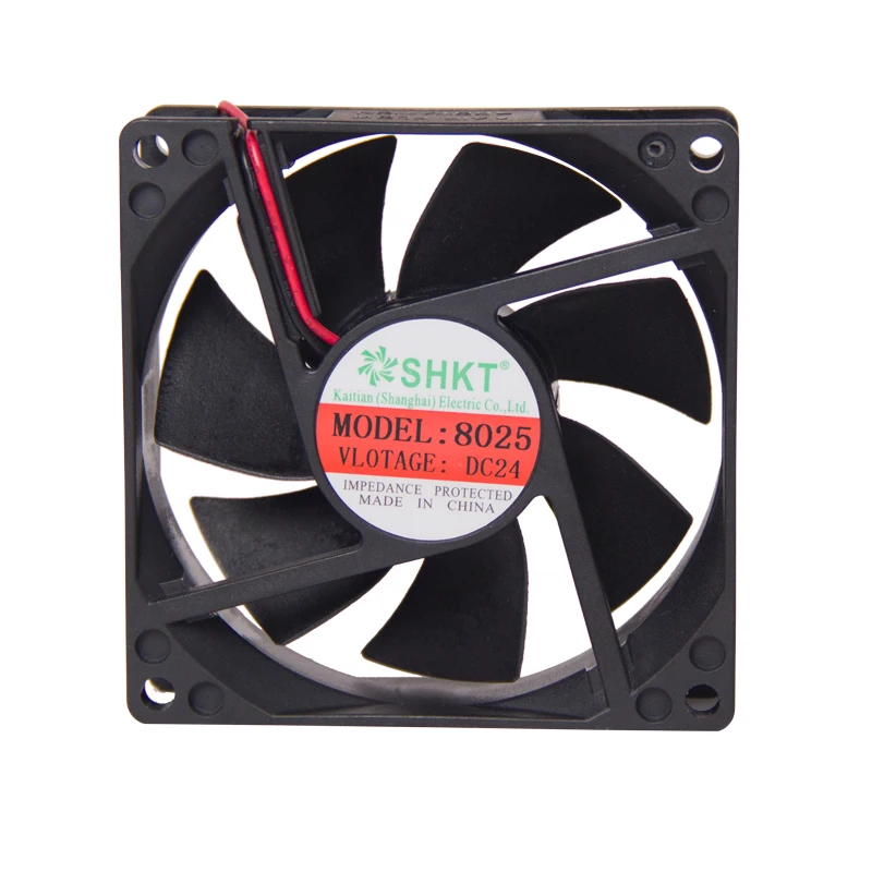 8025 Brushless PC Case CPU Cooler Cooling DC Fan 2 pin 12 V / 24 V  Ball Bearing 80mm x 25mm