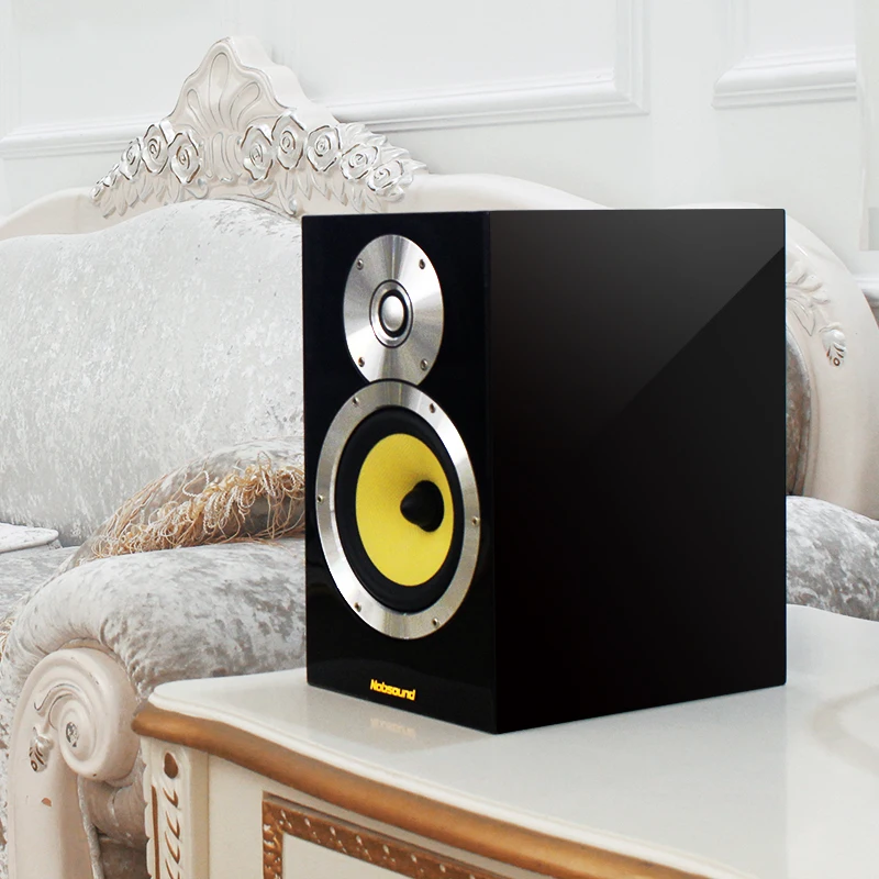 KYYSLB 120W 4 Ohm DM5 Wooden Amplifier Speaker Bullet Bass Bookshelf Speaker Preposition Monitor HIFI Passive Fever Speaker