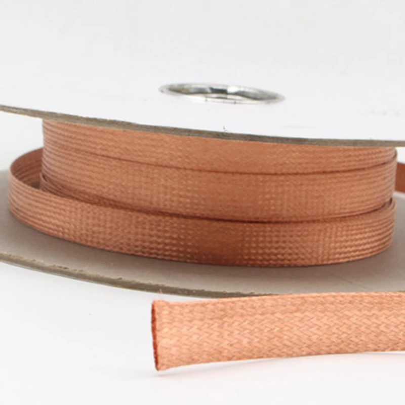 hifi cable sleeve wire 6mm 8mm 10mm 15mm  Shielding Sheathing Auto Wire Harnessing Pure copper Braided DIY Cable Sleeves