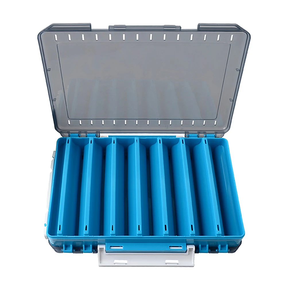 Double Sided Fishing Box Fishing Accessories Lures Hooks Storage Box Fishing Tackle Organizer Box Compartments Bait Lure Hook St