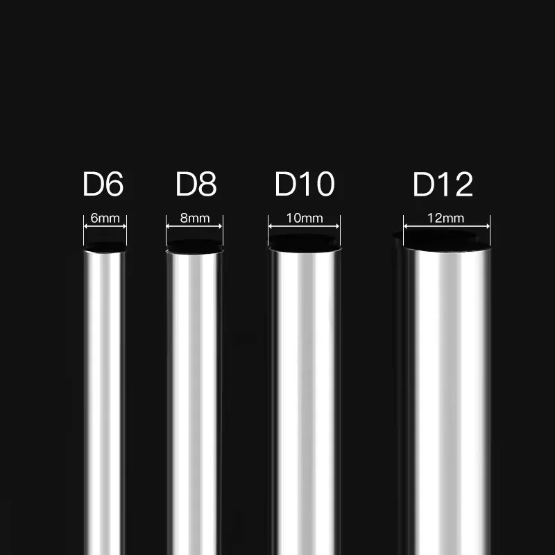 3D 프린터 광학 축, 선형 축, 8 mm 실린더 크롬 안감 로드 샤프트, 3D 프린터 부품, 6mm, 10mm, 12mm, 16mm, 400mm, 2PCs