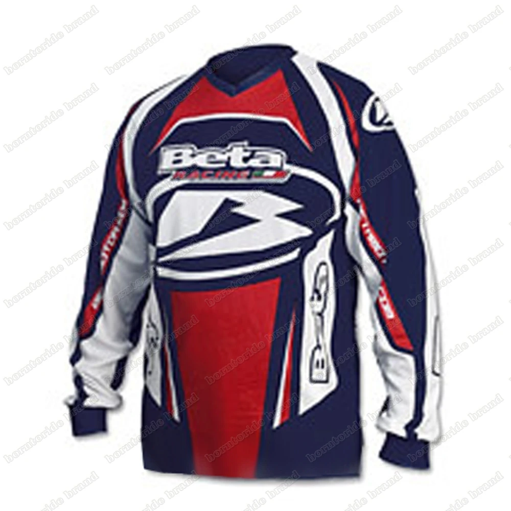 BETA RACING Pro Downhill Mountain Jersey Motocross Enduro MTB MX BMX Shirt Bersepeda Jersey Sepeda DH Maillot Ciclismo Hombre