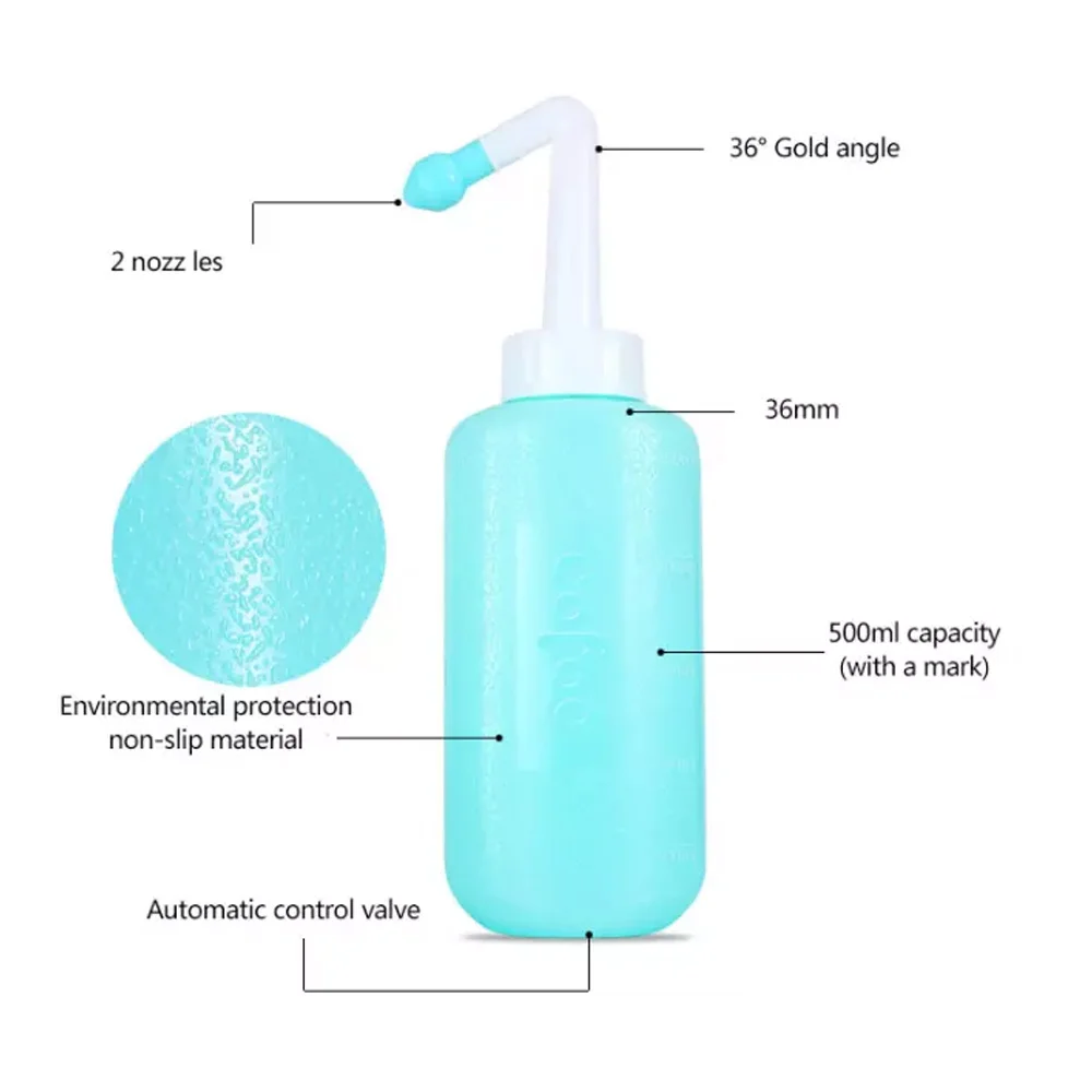 Cofoe 500Ml Neusreiniger Nasale Irrigatorspoeling Vermijd Allergische Rhinitis Neti Pot Nasale Irrigator Neus Wassen Volwassenen/Kinderen