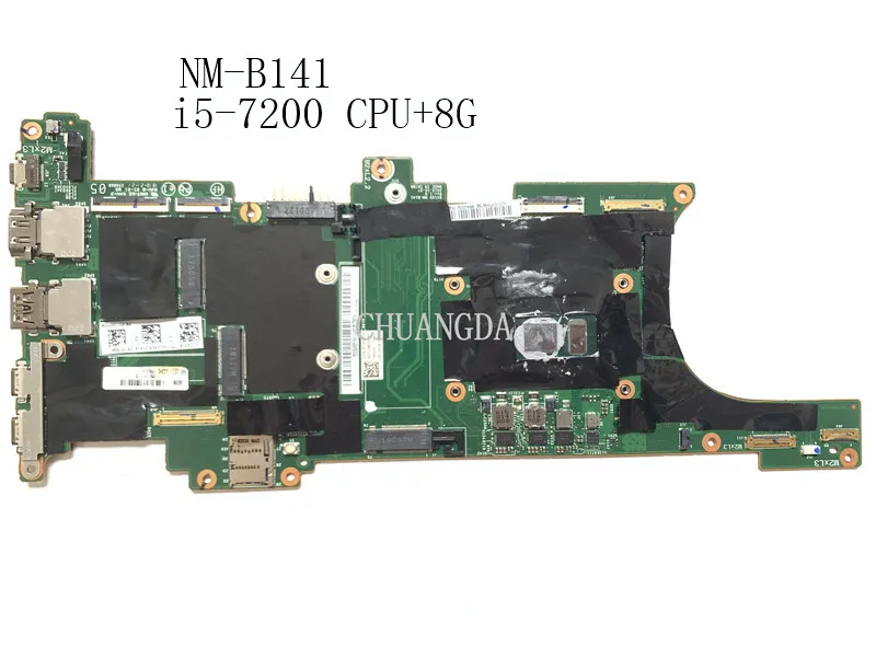 

For Lenovo ThinkPad X1 Carbon 5th (2017) Notebook Motherboard NM-B141 CPU I5 7200U 01AY064 RAM 8GB 100% Test Work