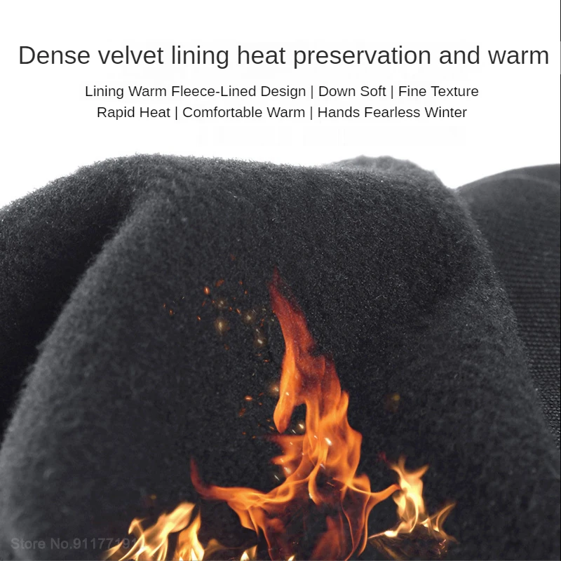 Xiaomi zimowe rękawiczki jeździeckie męskie ciepłe odkryte rękawiczki sportowe wiatroszczelne wodoodporne Plus aksamitne rękawiczki rowerowe dotykowe rękawice do ekranu