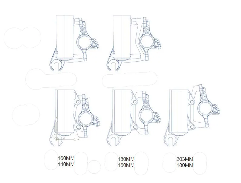 ZOOM Disc Brake Mounting Adapter Front F160/R140 Rear R160/F180 for All Disc Brake Caliper F160 R160  bike disc brake converter