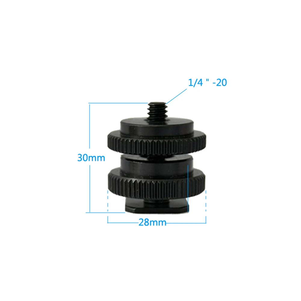 Kayulin Hot Cold Shoe Mount 1/4 3/8 5/8 inch with 1/4 inch Tripod Screw to Flash Hot Shoe Mount Adapter