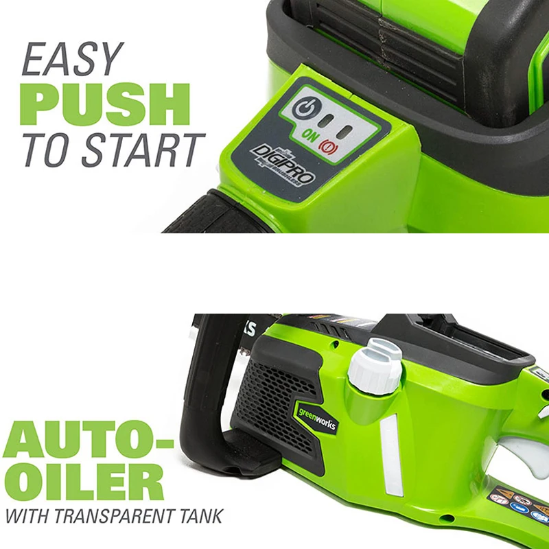 Greenworks GD40CS40 40v Cordless electric battery Chainsaw Brushless Equivalent to 32CC Gasoline chainsaw