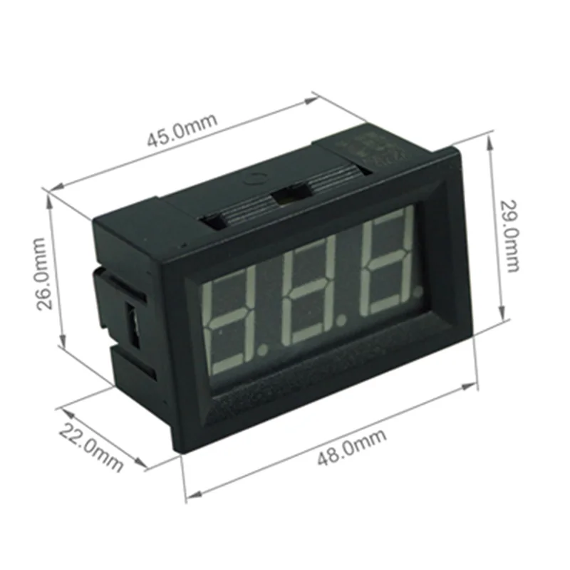 

V27D DC0-100V 0.56inch LCD 3-Line 3-Digits Green LED Direct Current Voltmeter Meter Module DC 0-100V